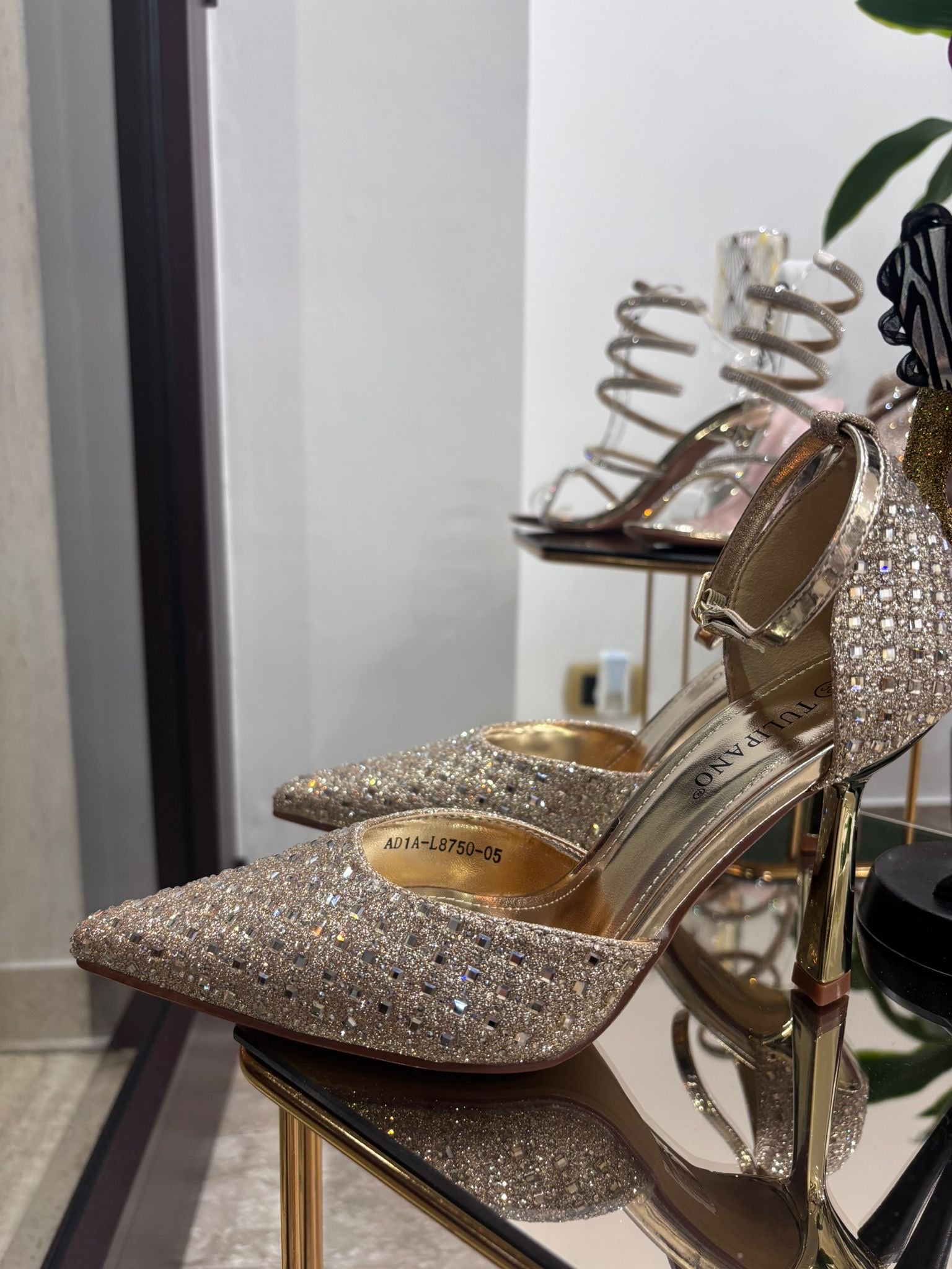 SANDALO STRASS ORO - SANDALO LUX